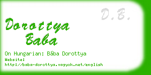 dorottya baba business card